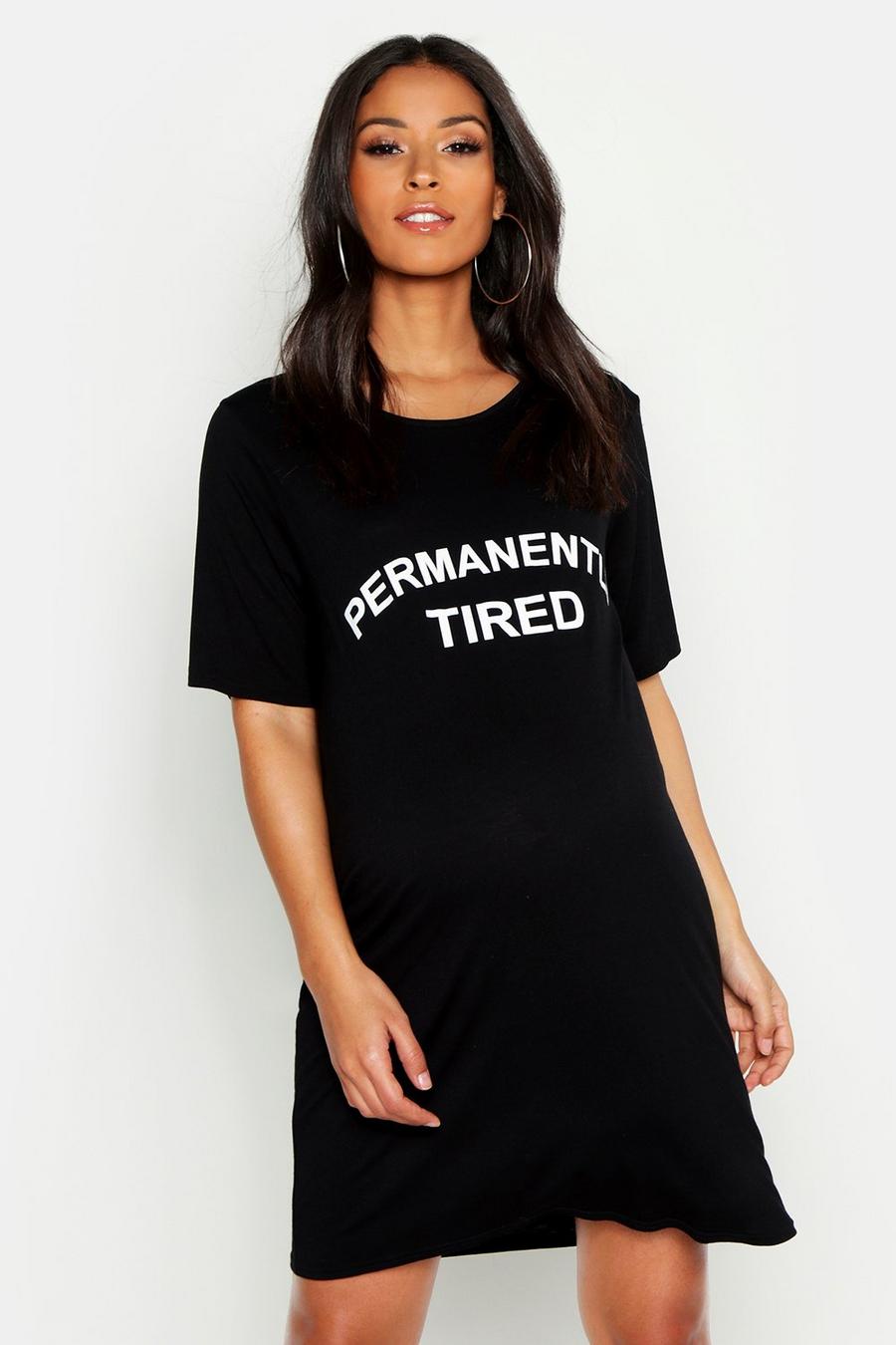 Mammakläder - "Permanently tired" nattlinne med slogan image number 1