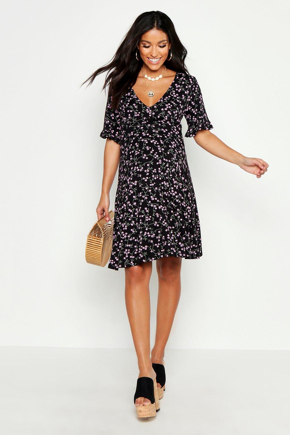 boohoo v neck dress