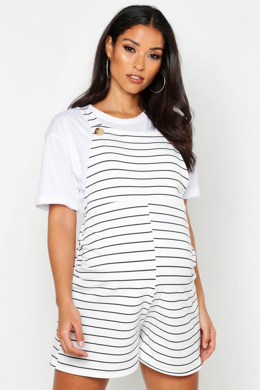 Maternity Stripe Short Overall image number 1