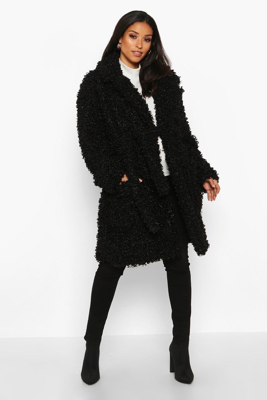 Maternity Teddy Faux Fur Wrap Coat image number 1
