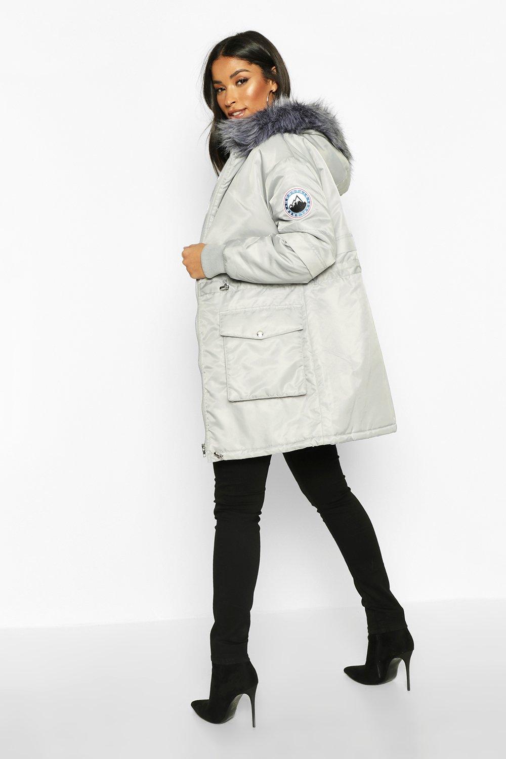 boohoo parka jacket