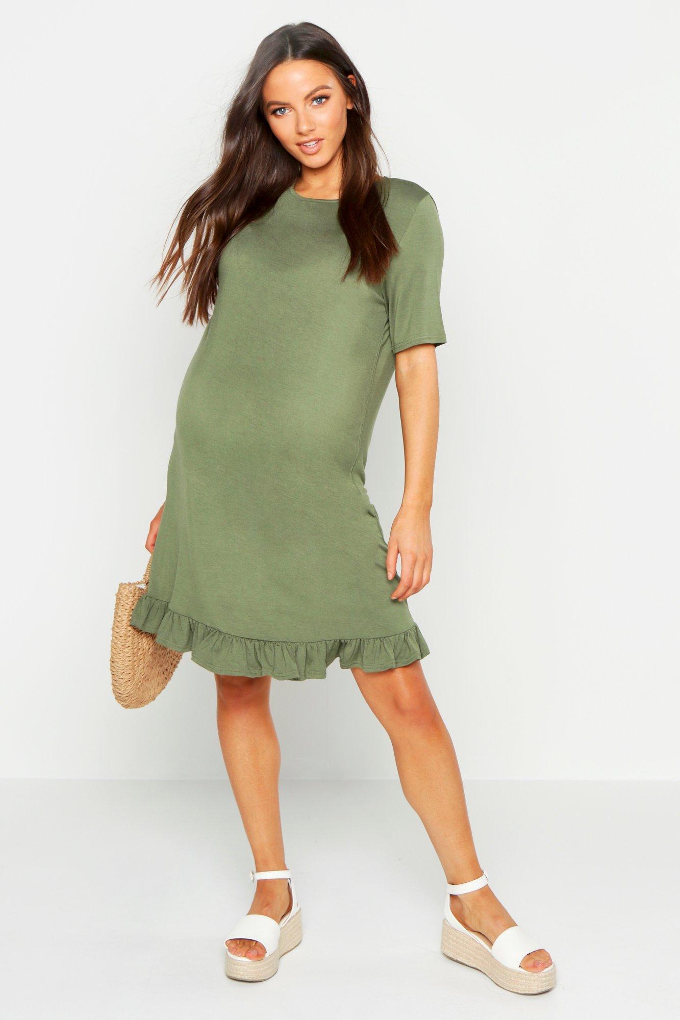 Frill hem hotsell t shirt dress