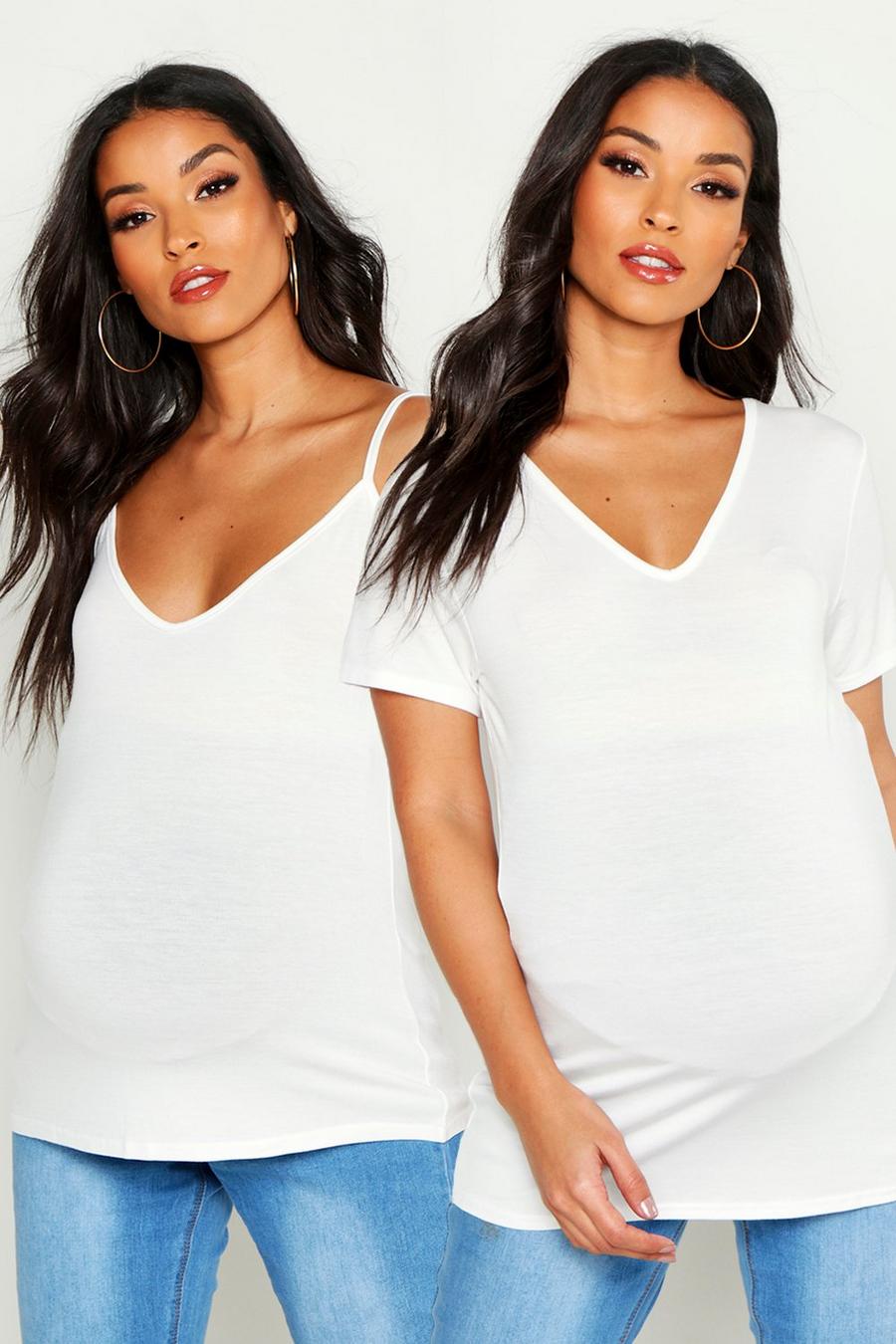 Maternity T-Shirt + Cami Top 2 Pack image number 1