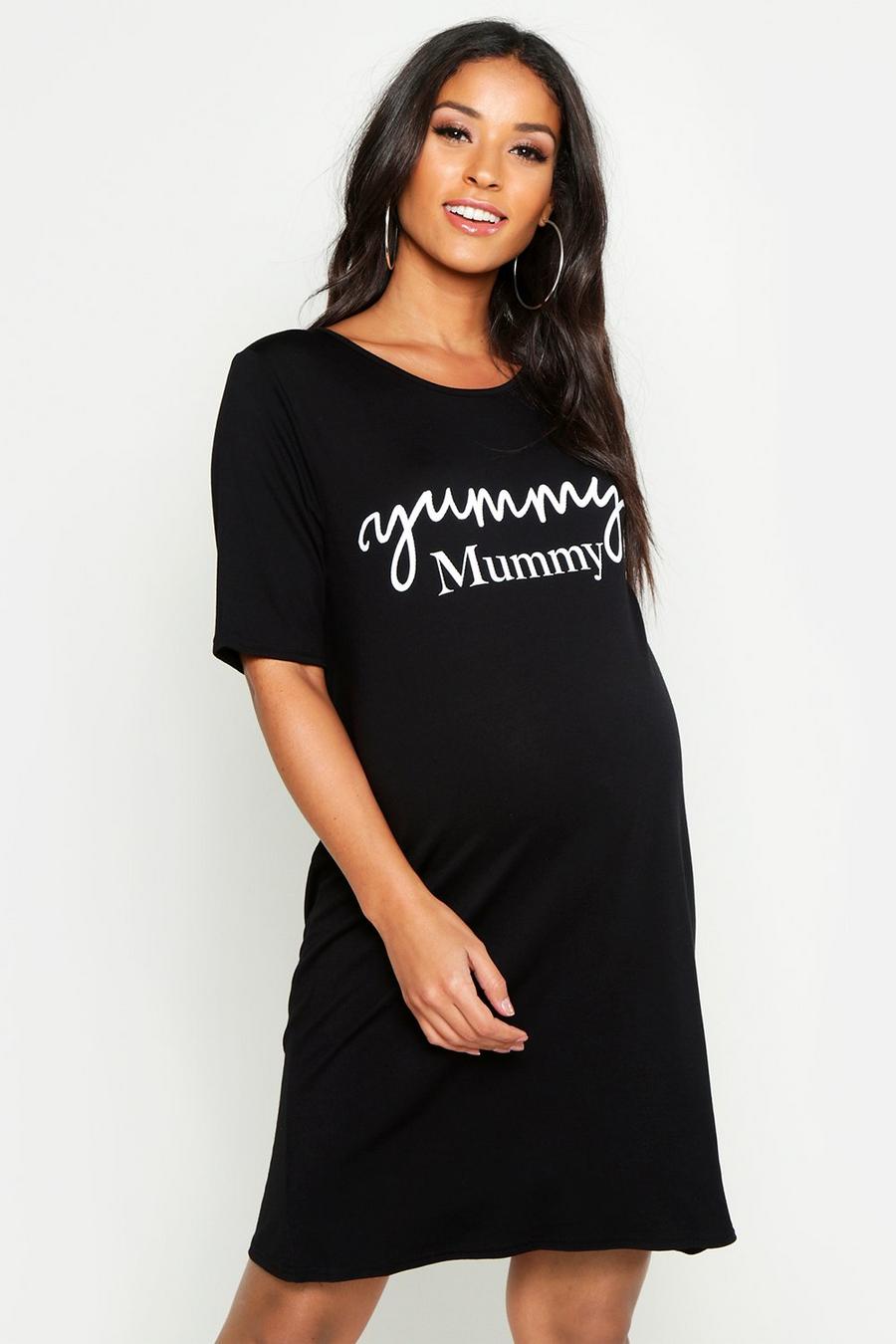 Umstandsmode Nachthemd mit „Yummy Mummy“-Print image number 1