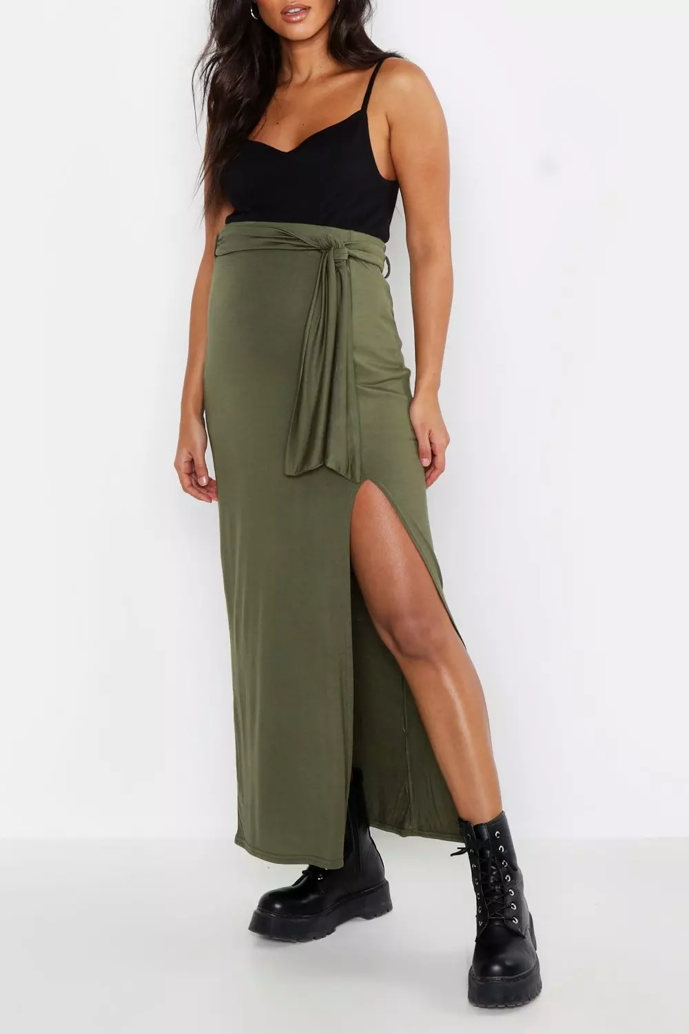 Maternity maxi skirt boohoo best sale