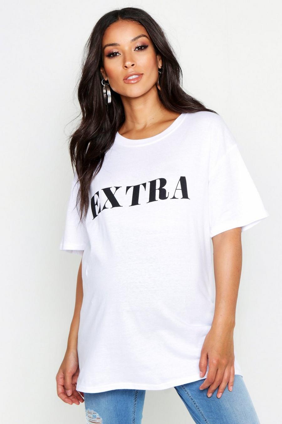 T-shirt premaman con scritta “Extra” image number 1