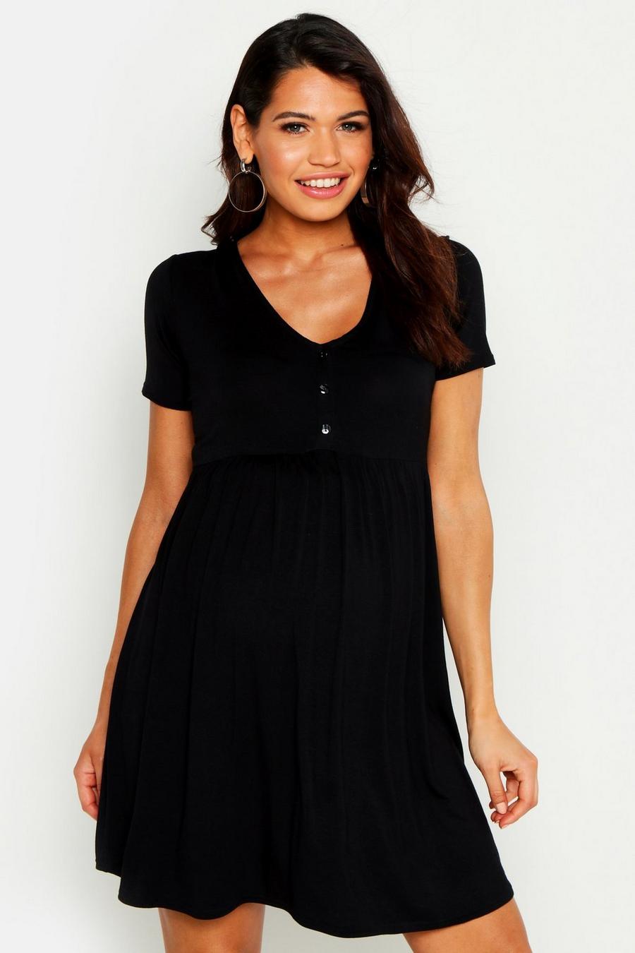 Maternity Short Sleeved Button Front Smock image number 1