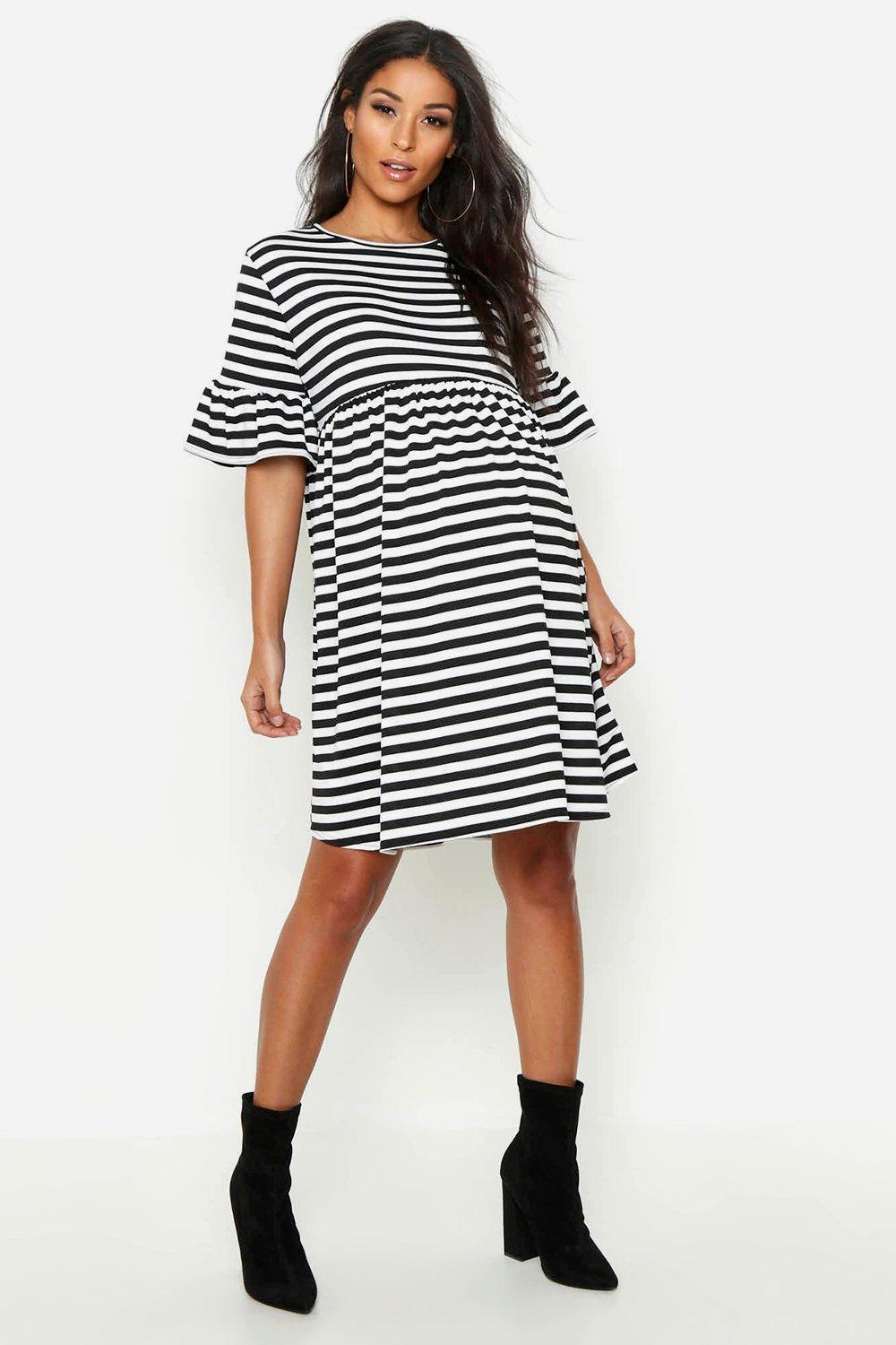 boohoo striped dress