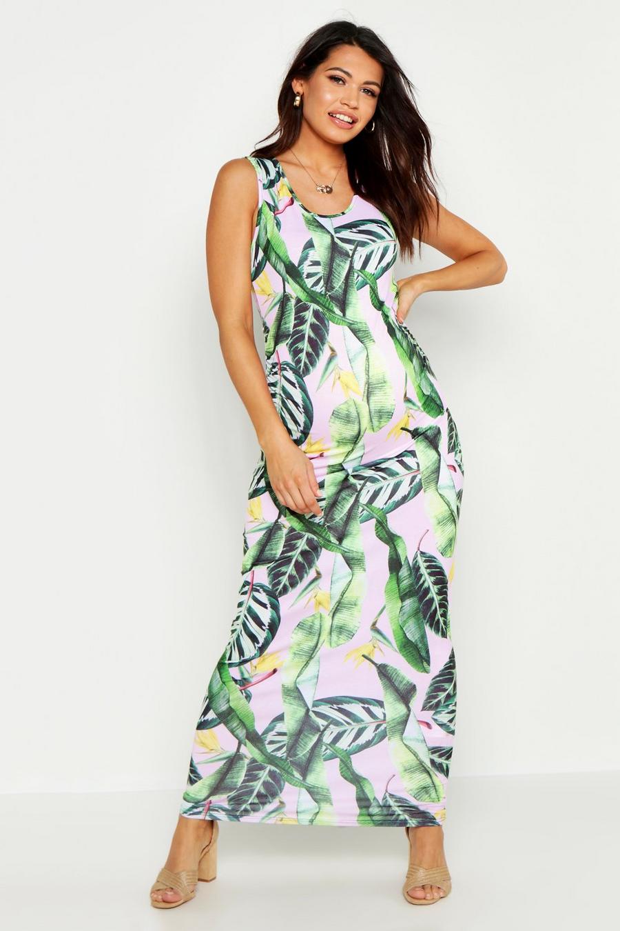Maternity Print Maxi Dress image number 1