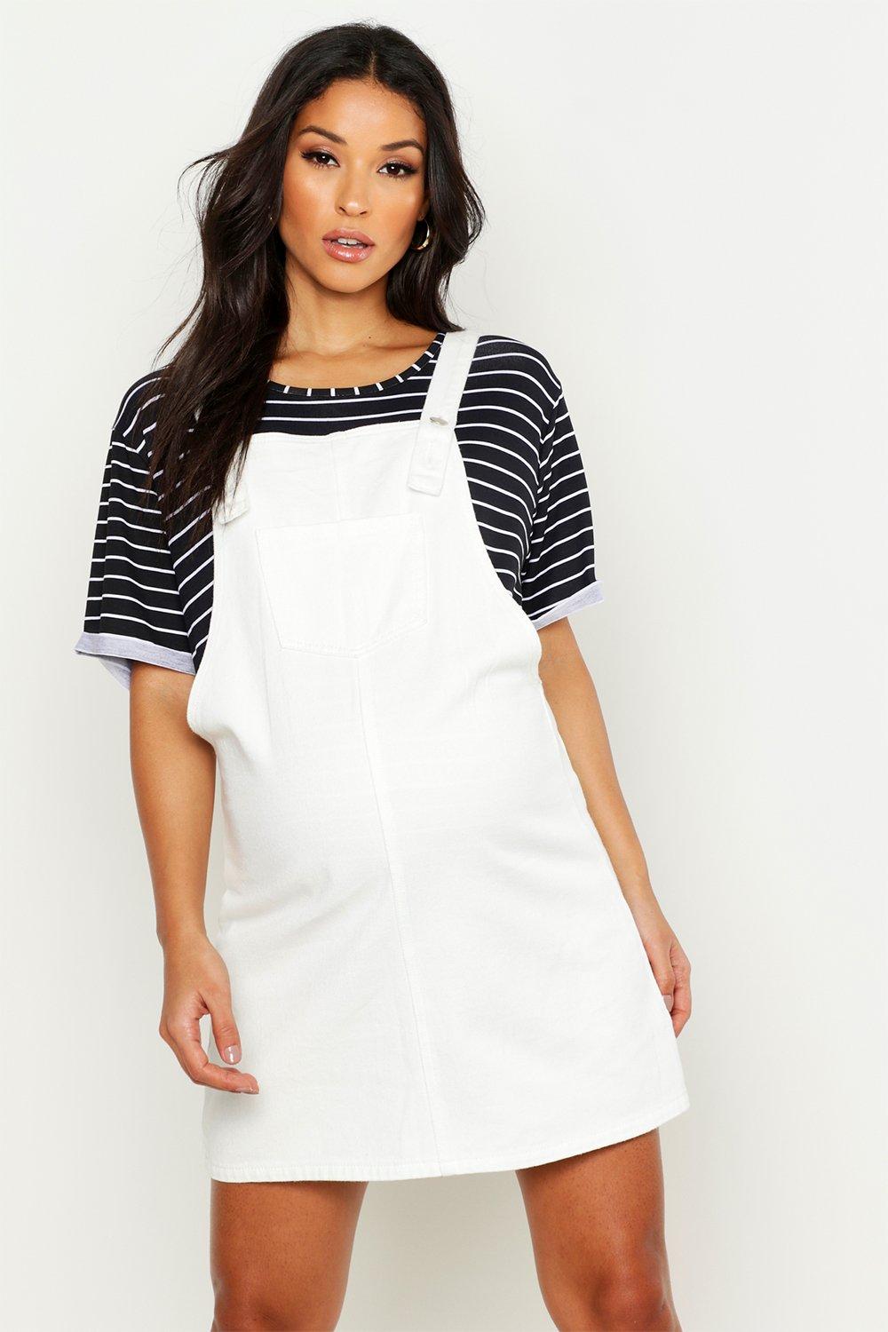 maternity denim pinafore