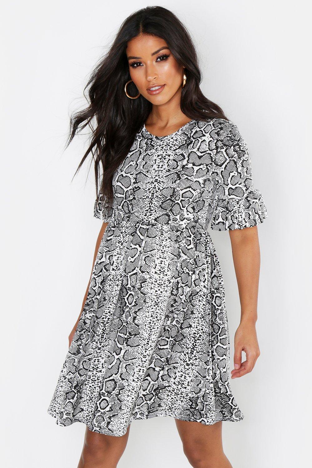 boohoo snakeskin dress