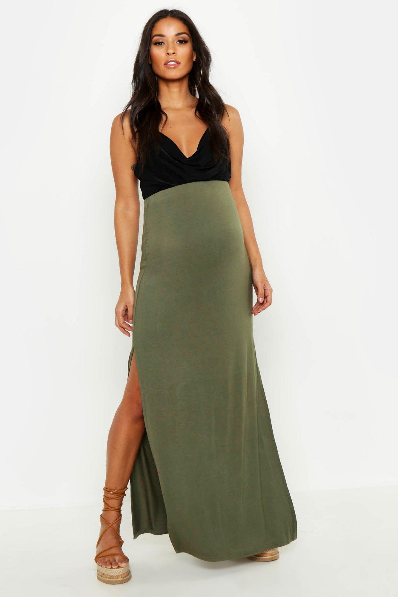 maternity jersey maxi dress