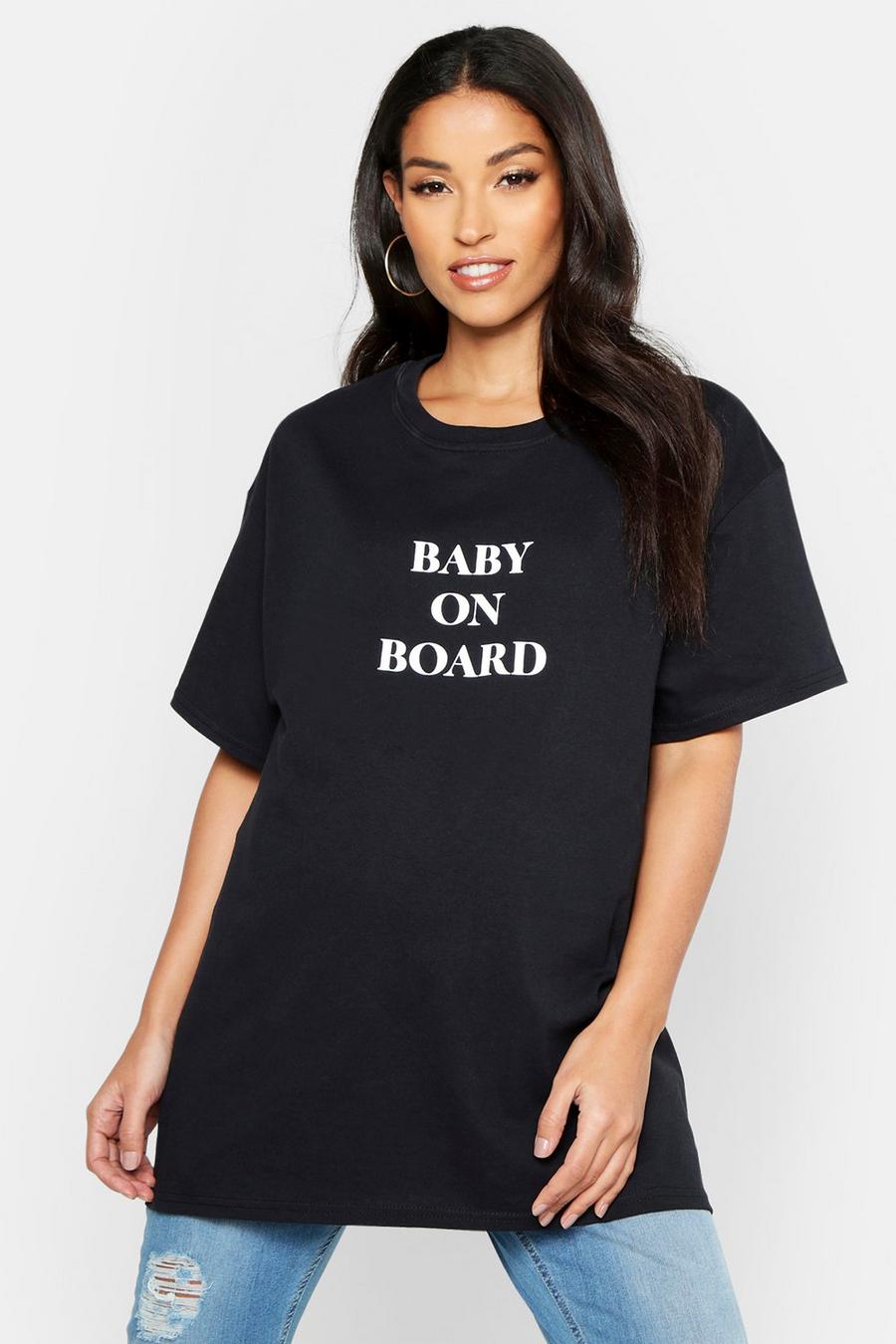 T-shirt con scritta “Baby On Board” image number 1