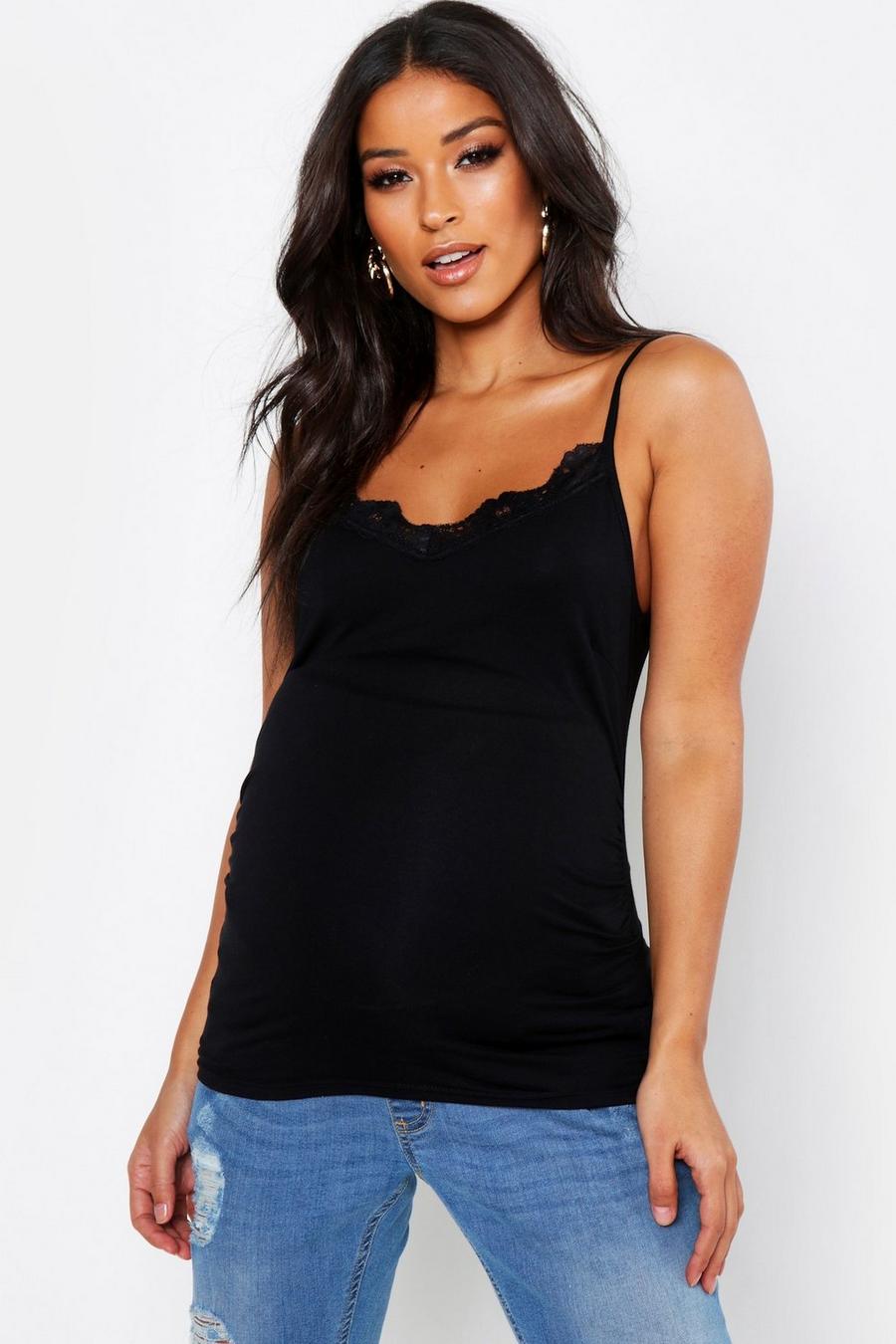 Maternity Lace Trim Strappy Cami image number 1