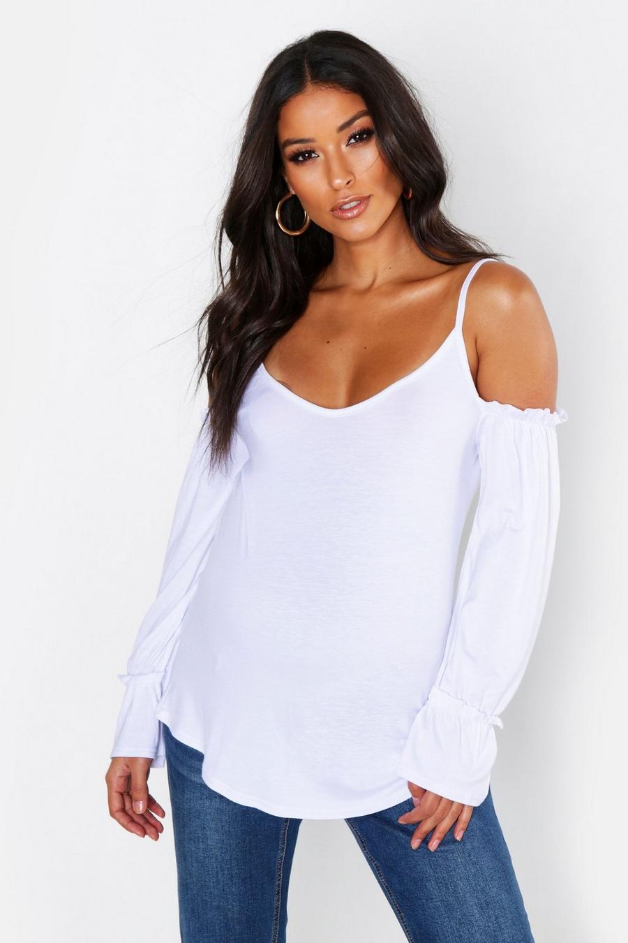 Umstands Off-Shoulder Bluse mit langen Ärmeln image number 1