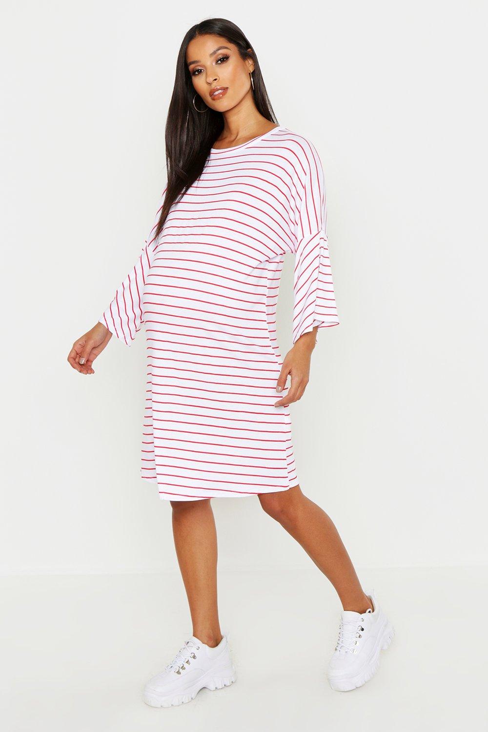 Frill sleeve t shirt dress hotsell