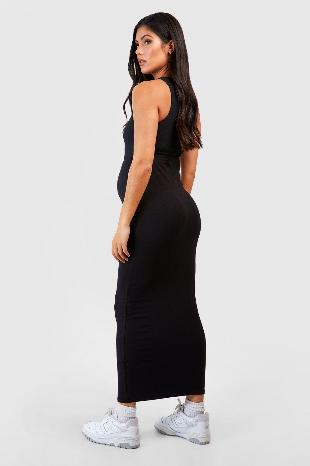 Black maternity maxi hot sale skirt