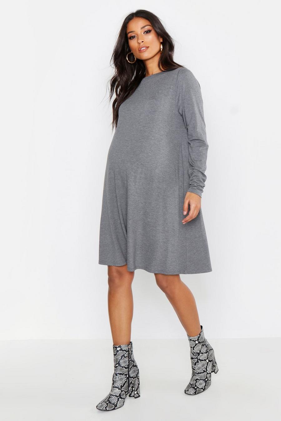 Maternity Long Sleeve Swing Dress image number 1