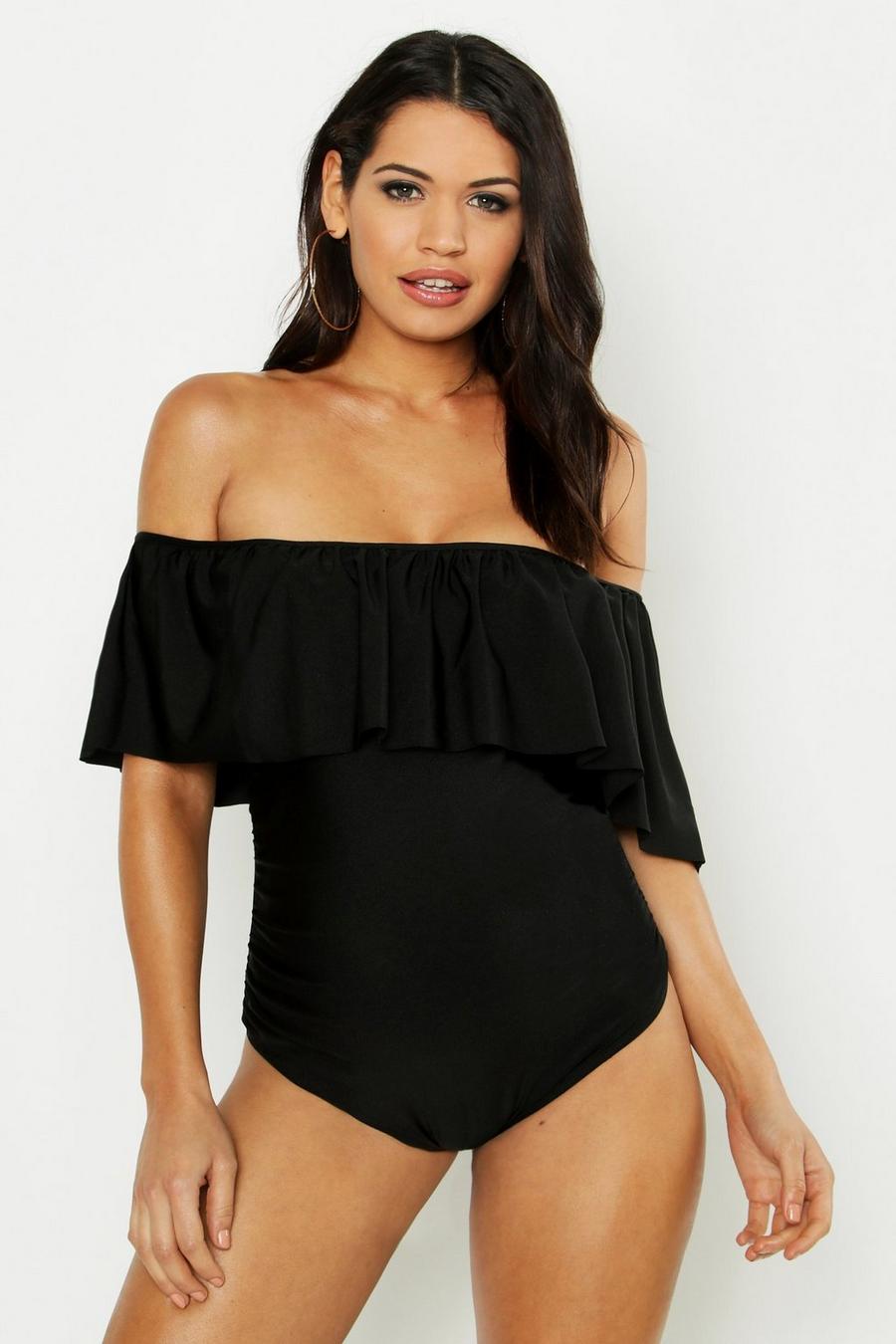Maternity Off The Shoulder Frill Swimsuit image number 1