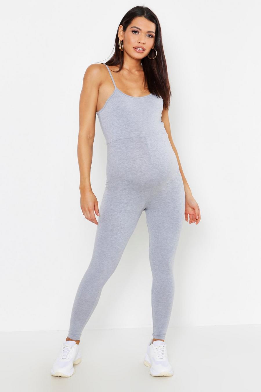 Grey Maternity Strappy Lounge Jumpsuit image number 1