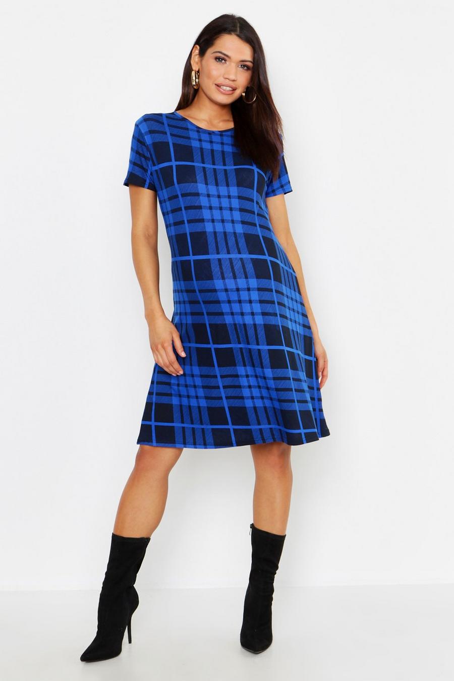 Maternity Oversized Check Swing Dress image number 1
