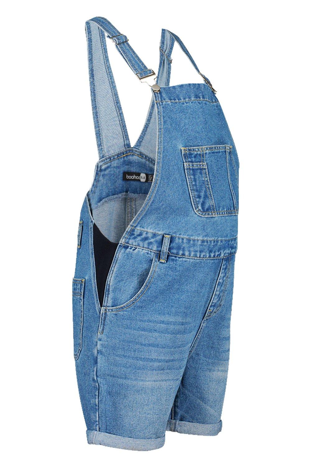 maternity dungaree shorts