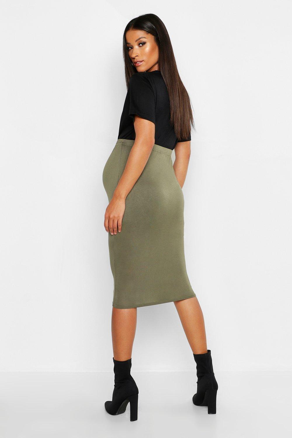 over the bump midi skirt