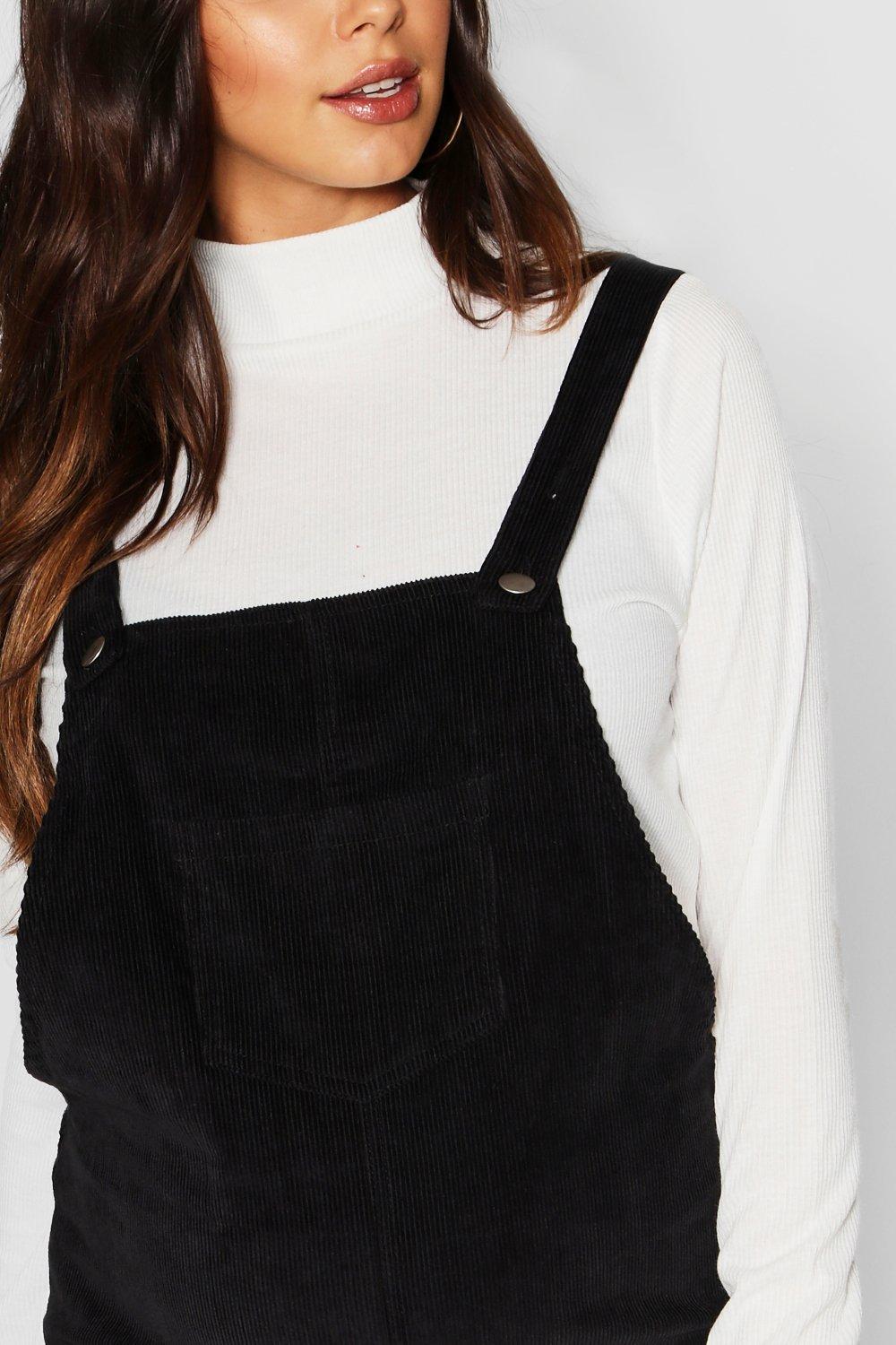 maternity cord pinafore dress