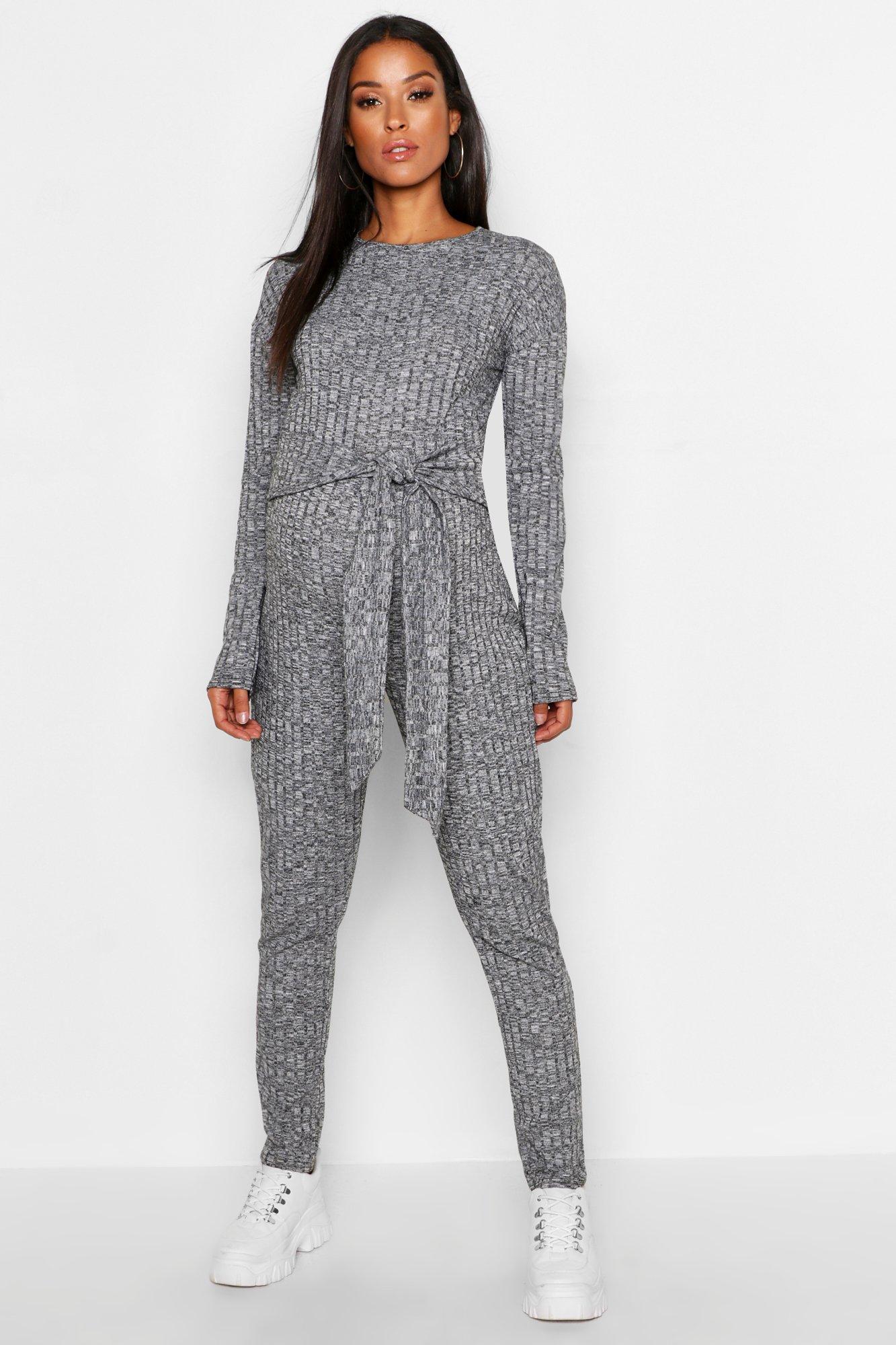 boohoo twist front jumpsuit