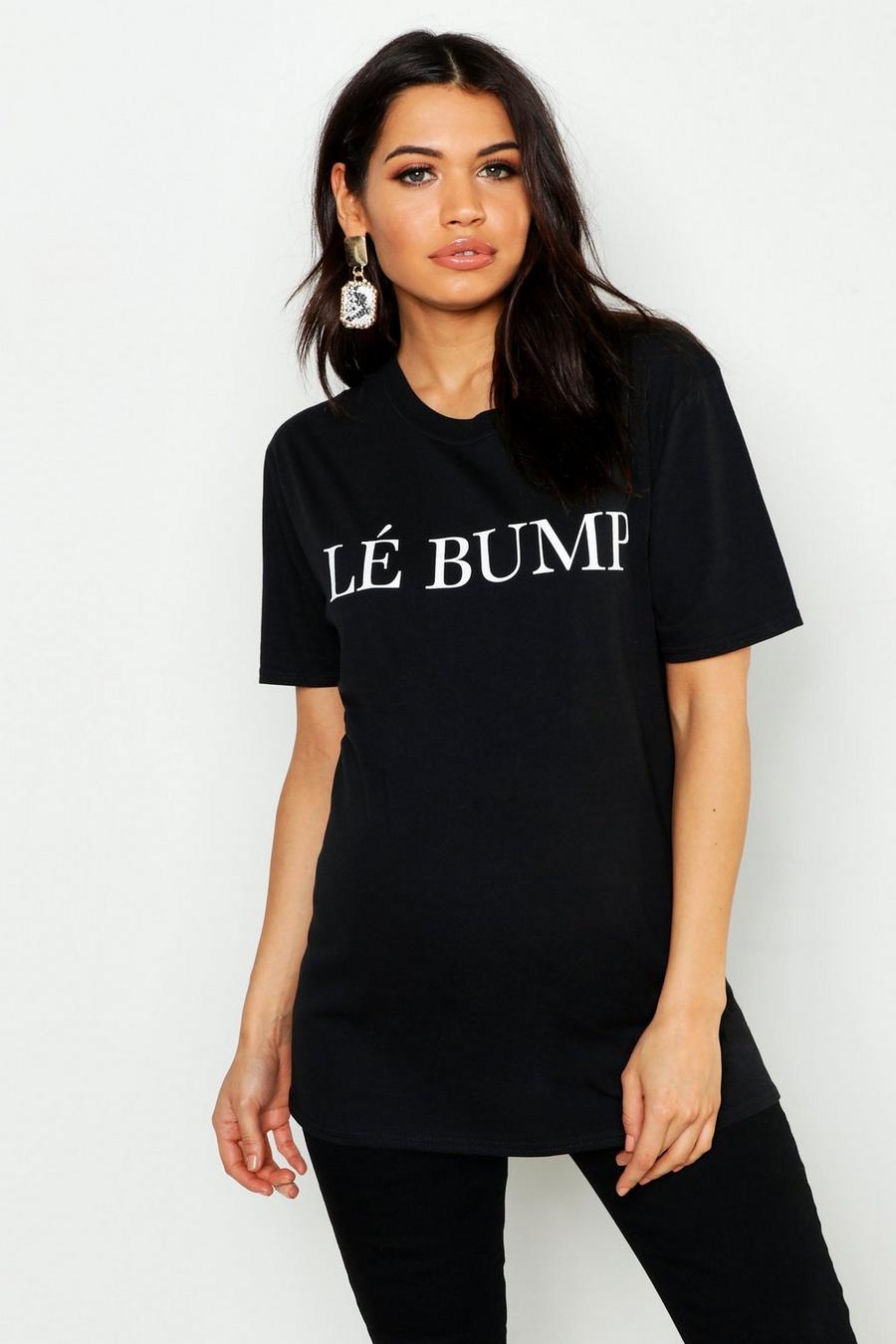 Mammakläder - "Le bump" t-shirt med slogan image number 1