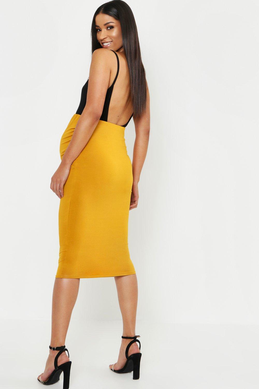 Mustard hotsell maternity skirt