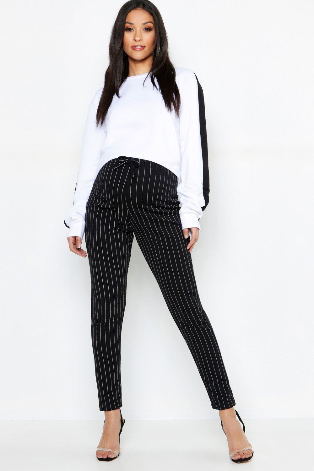 pinstripe drawstring pants