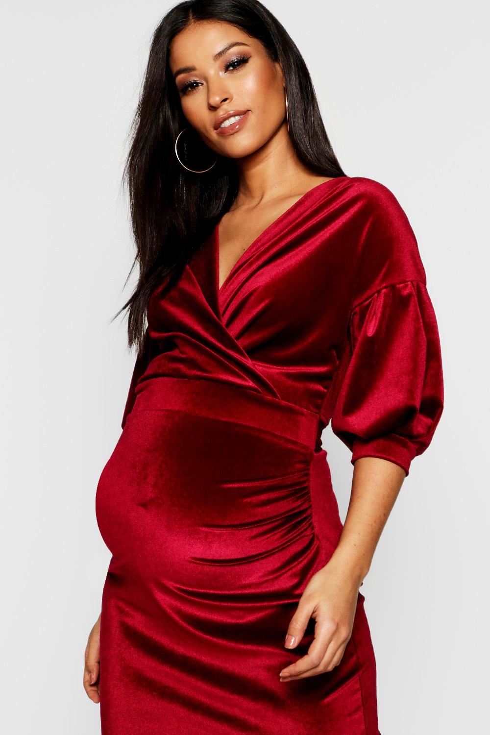 Shoulder Wrap Midi Dress | Boohoo ...