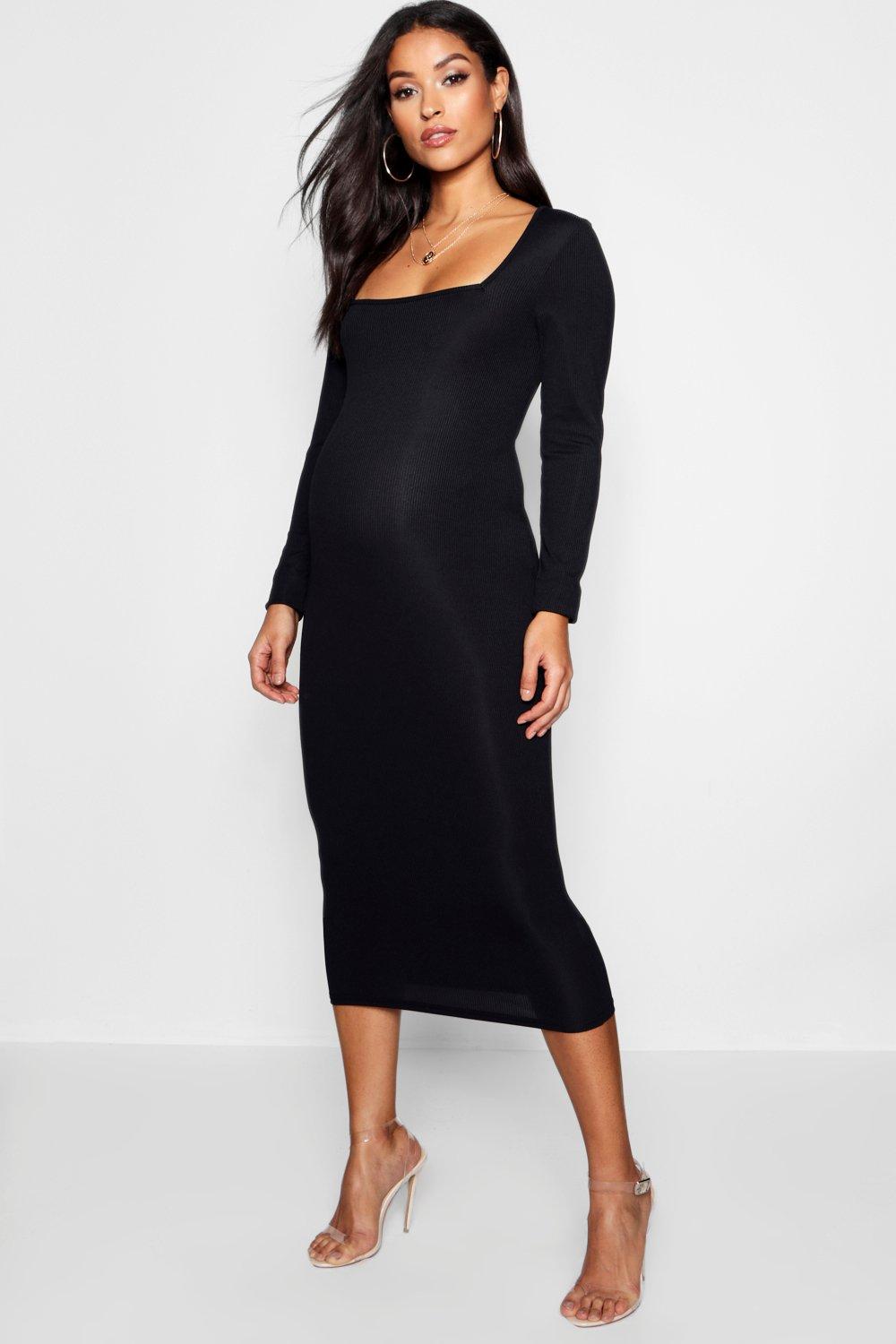 boohoo maternity midi dress