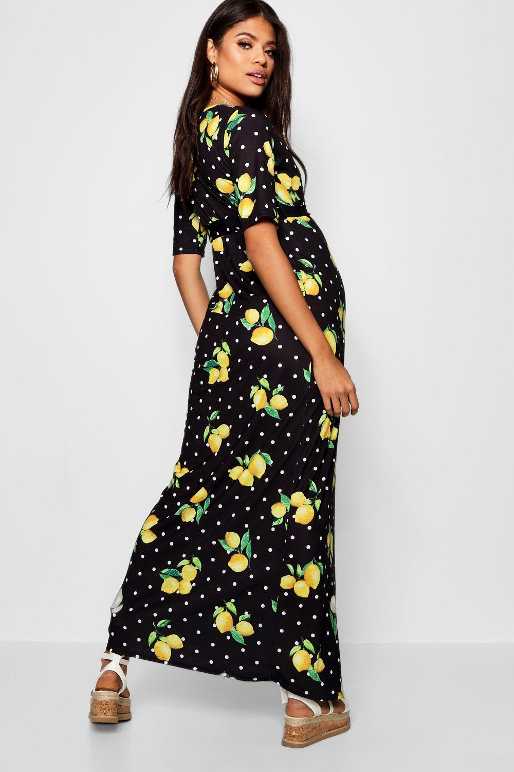 Lemon print best sale dress boohoo