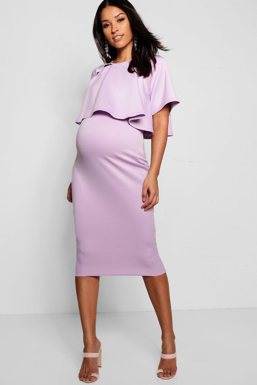 Lilac Maternity Double Layer Wiggle Dress image number 1