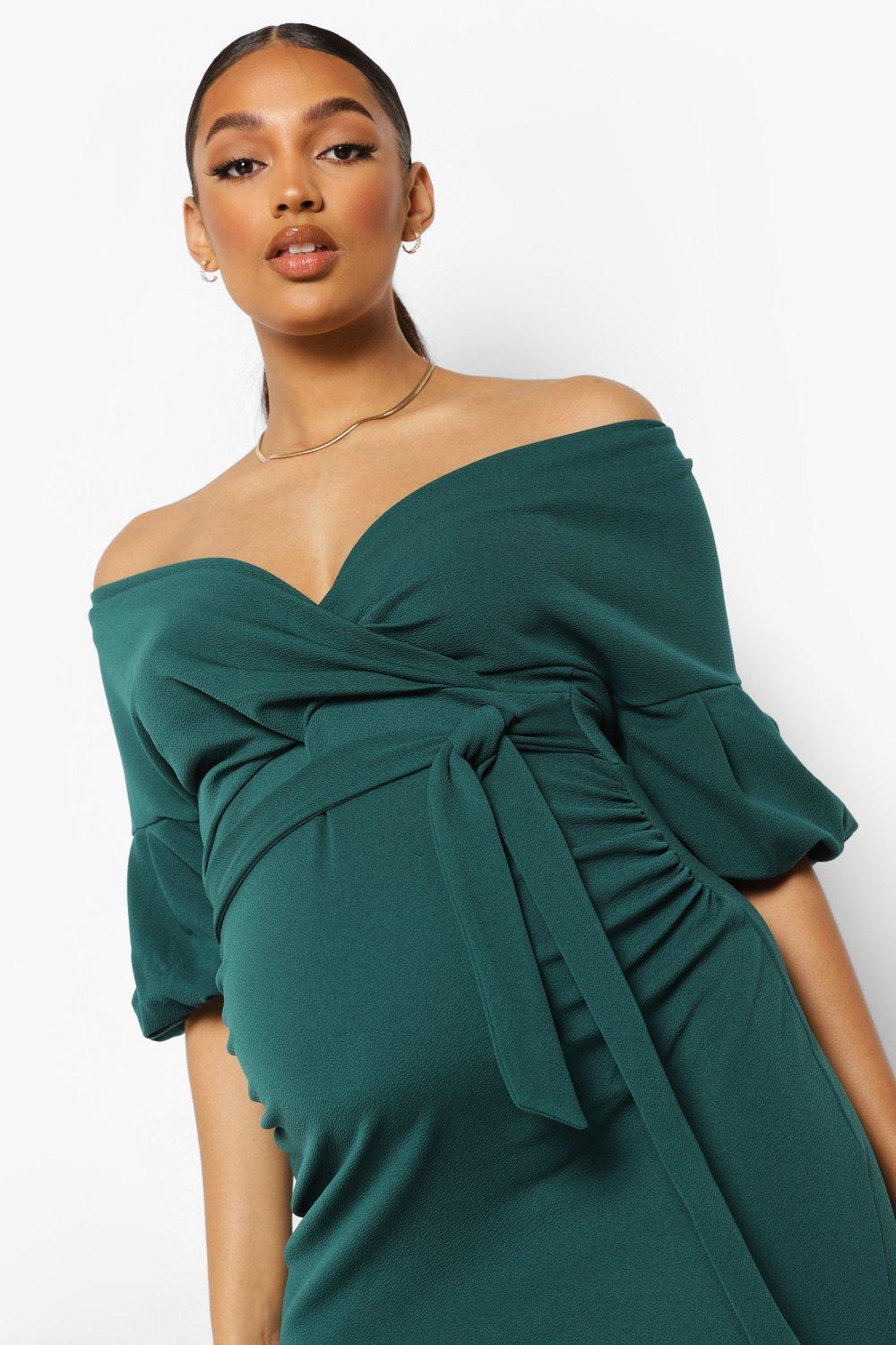 Off the Shoulder Maternity Dress