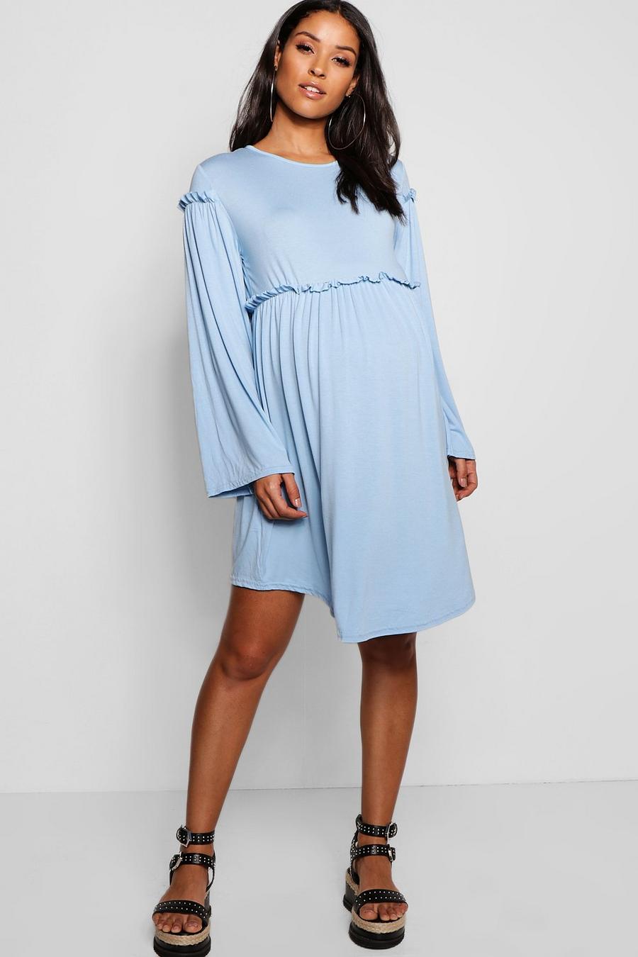 Maternité - Robe blouse à manches longues, Ciel image number 1