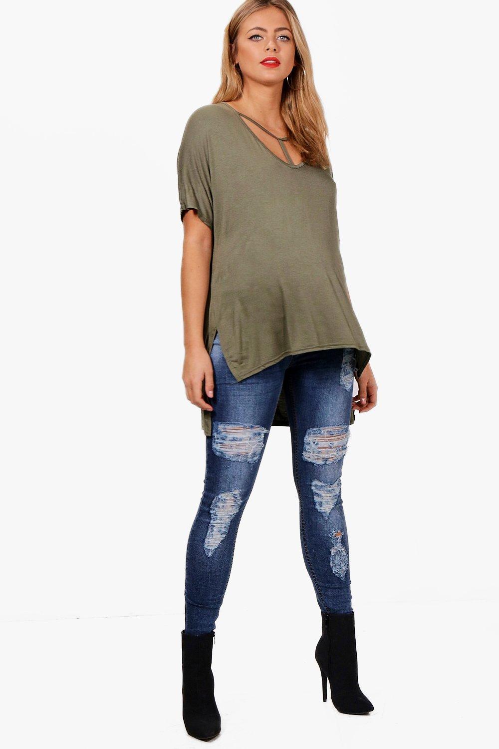 maternity ripped skinny jeans