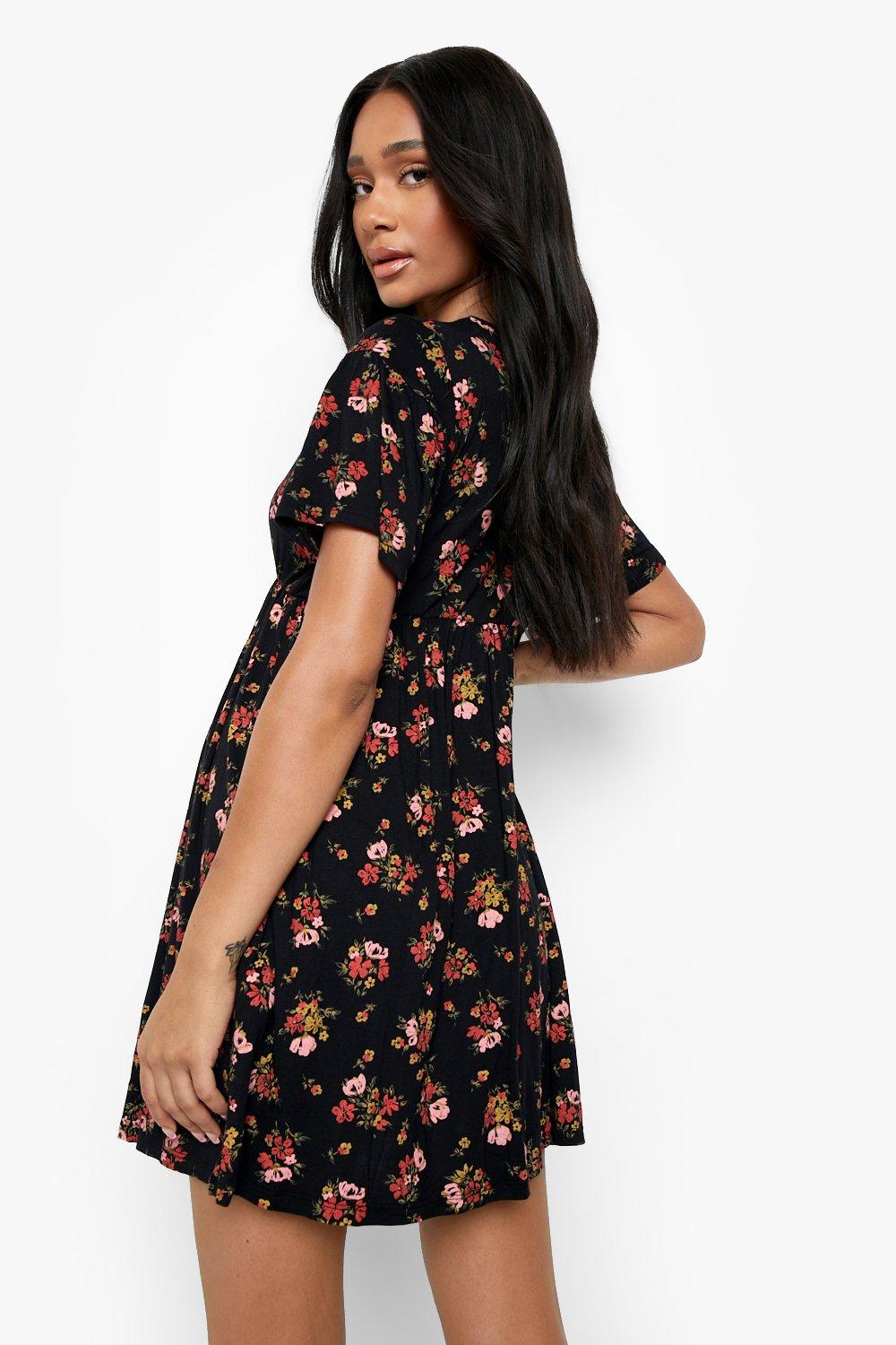 Boohoo floral shop maternity dress