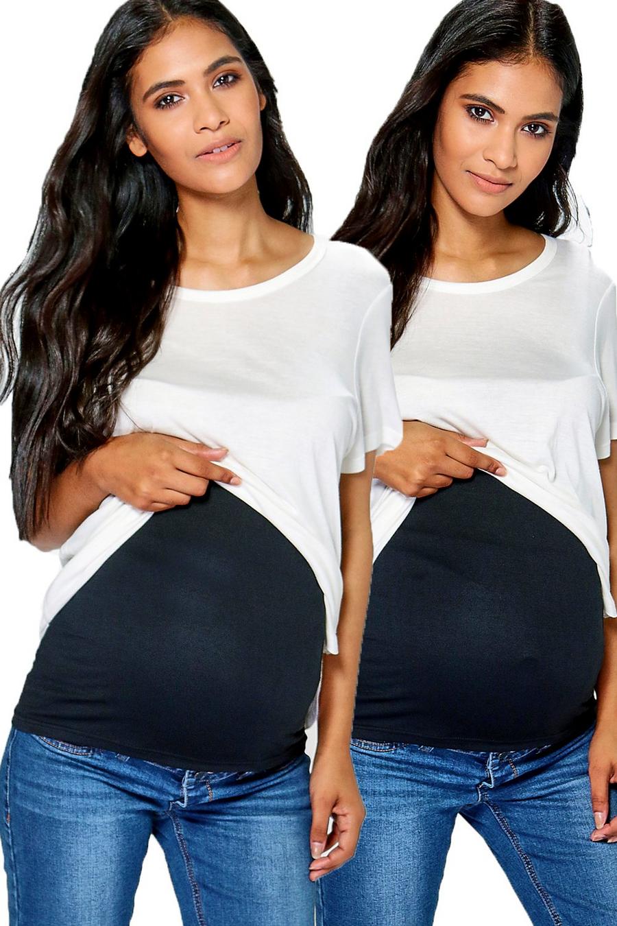Maternité - Lot de 2 ceintures pour le ventre, Noir image number 1
