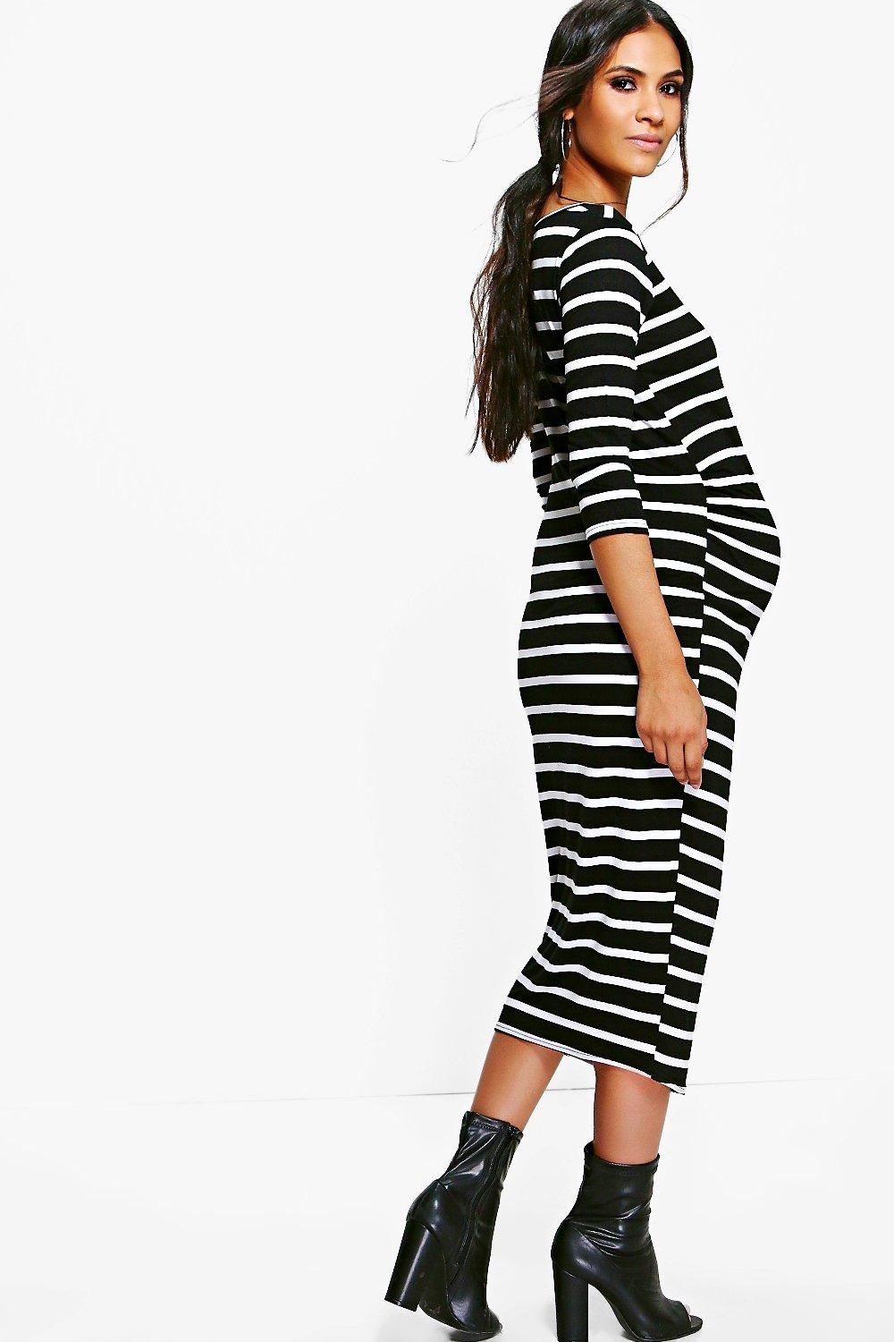 boohoo maternity midi dress