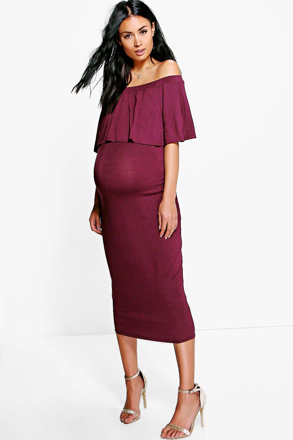 boohoo berry dress