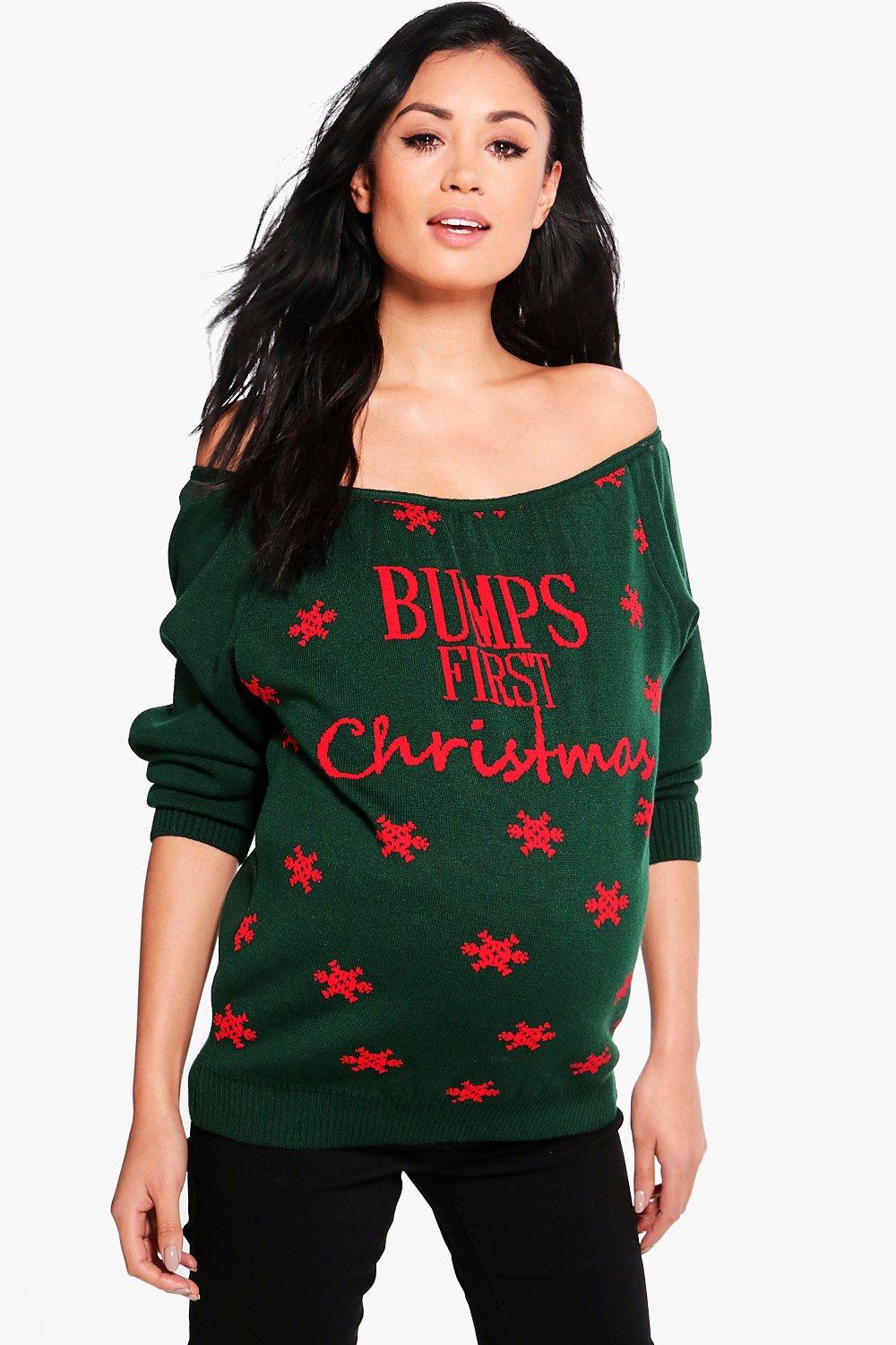 off the shoulder christmas sweatshirt