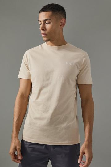 Man Active Slim Fit T-Shirt sand