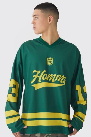 Oversized Mesh Homme Hockey Top forest