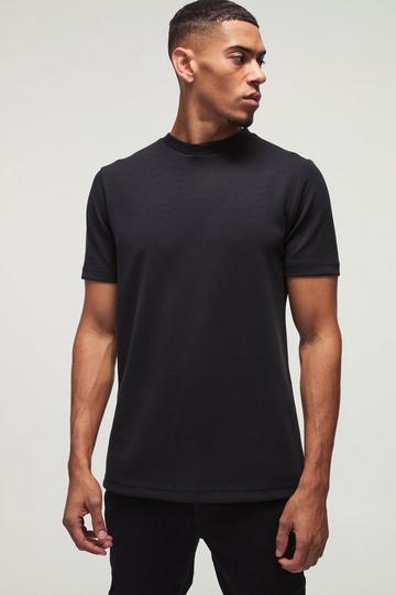 Slim Fit Soft Peached T-shirt black