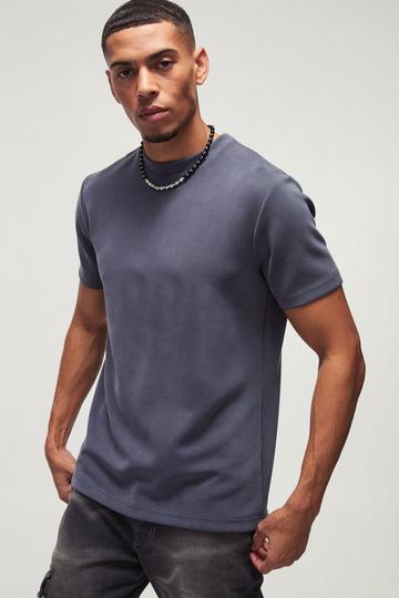 Grey Slim Fit Soft Peached T-shirt