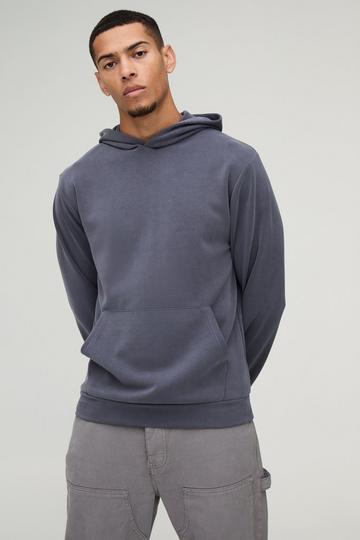 Slim Fit Soft Peached Hoodie grey