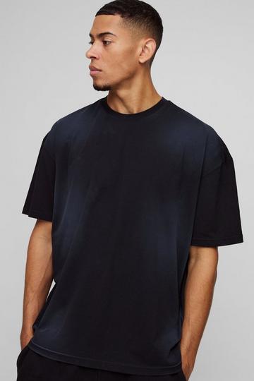 Oversized Spray Wash T-shirt black